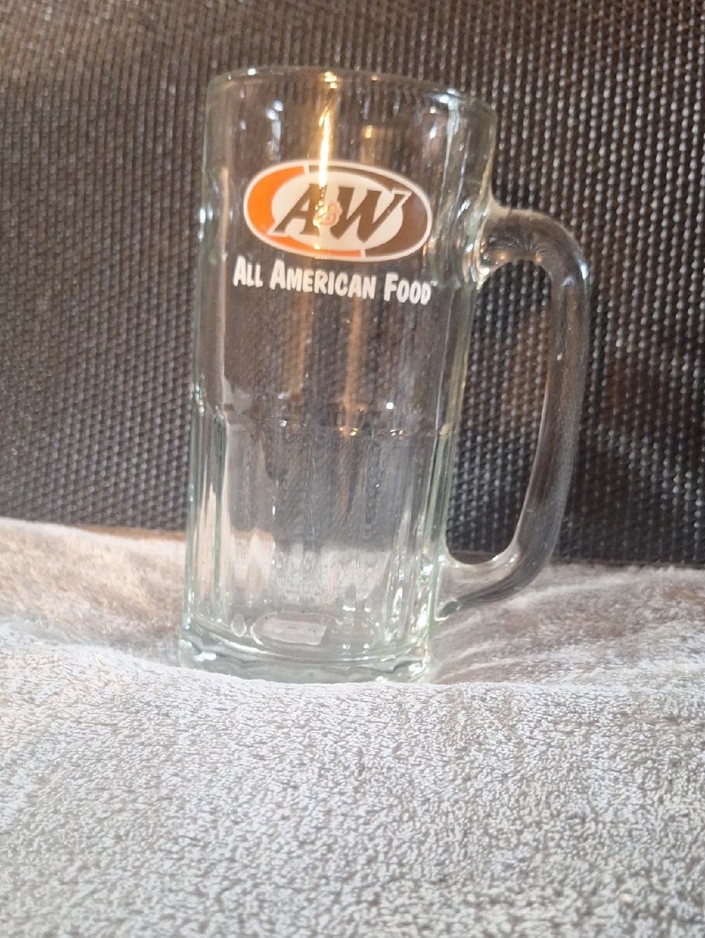 Vintage A&W Branded Clear Glass Beer Mug - Clear